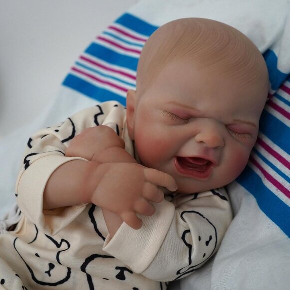 🆕17Inch Full Body Viny Newborn Baby Poseable Limbs Cute Boy Jason Reborn Baby - Picture 2 of 9